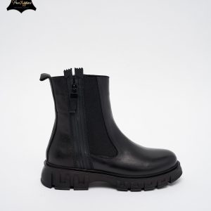Ghete Casual Dama Negre din piele